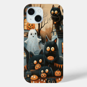 Coque Case-Mate iPhone Halloween Chats noirs et Lunes Enfants en cuisine