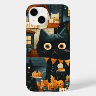 Coque Case-Mate iPhone Halloween Chats noirs et Lunes Enfants en cuisine