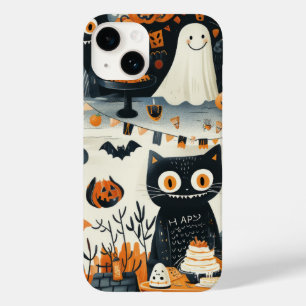 Coque Case-Mate iPhone Halloween Chats noirs et Lunes Enfants en cuisine 