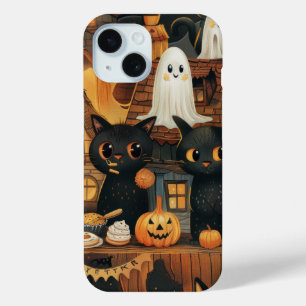 Coque Case-Mate iPhone Halloween Chats noirs et Lunes Enfants en cuisine