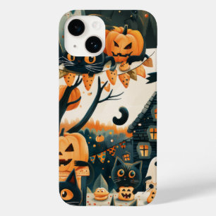 Coque Case-Mate iPhone Halloween Chats noirs et Lunes Enfants en cuisine