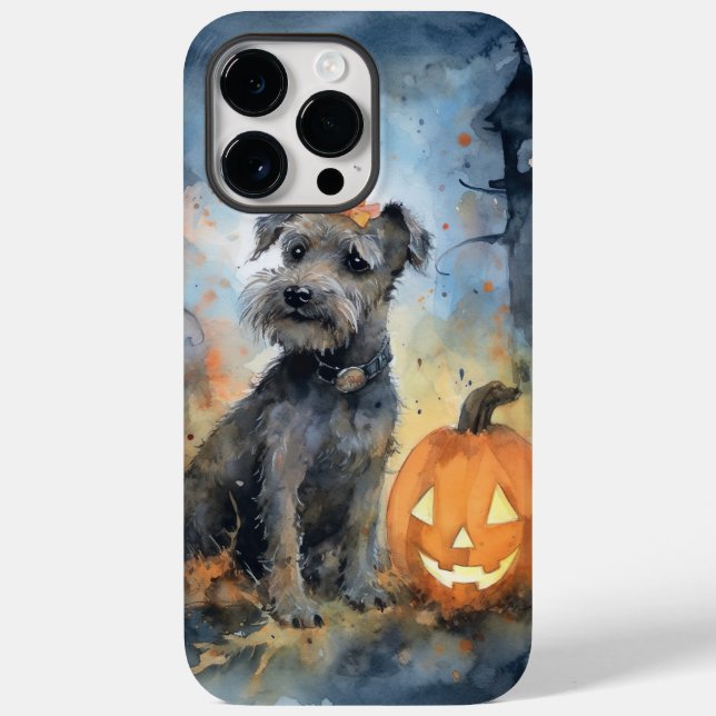 Coques Case-Mate iPhone Halloween Chesapeake Bay Terrier Avec Citrouilles (Verso)
