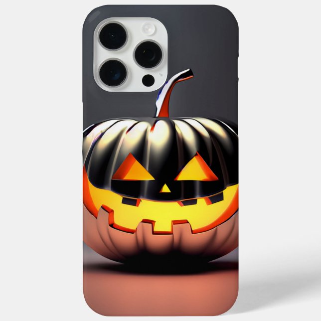 Coques Case-Mate iPhone Halloween Citrouille brillant (Verso)