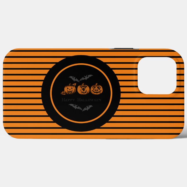 Coques Case-Mate iPhone Halloween/citrouille/chauve-souris (Verso (horizontal))