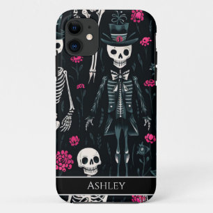 Case-Mate iPhone Case Halloween Crâne Roses roses Top Chapeau Personnali