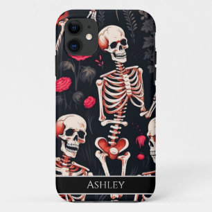 Case-Mate iPhone Case Halloween Crâne Roses rouges Personnalisé