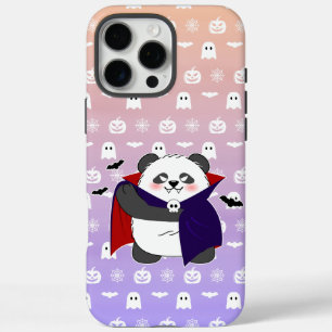 Coque iPhone 16 Pro Max Halloween Cute Baby Panda Dracula Vampire