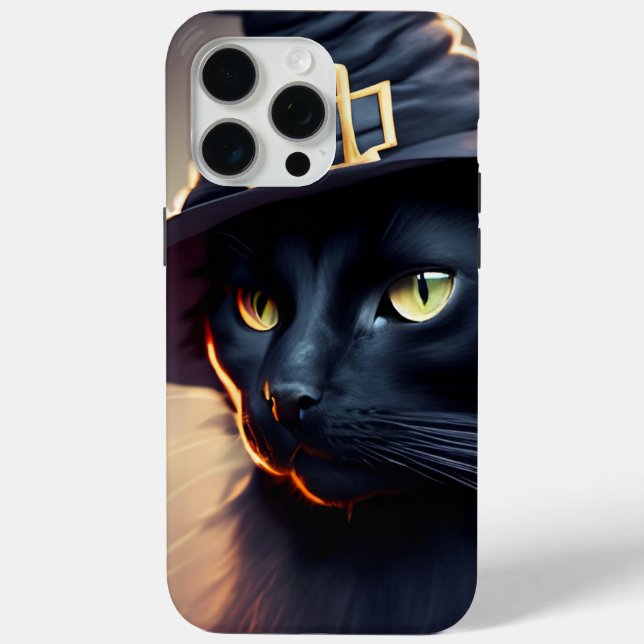 Coques Case-Mate iPhone Halloween de chat noir (Verso)