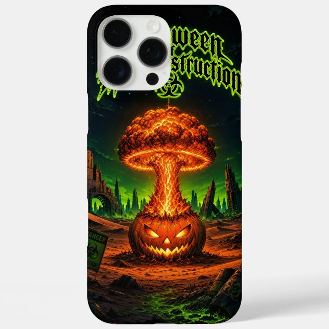 Coques Case-Mate iPhone Halloween de destruction massive Citrouille radioa (Verso)