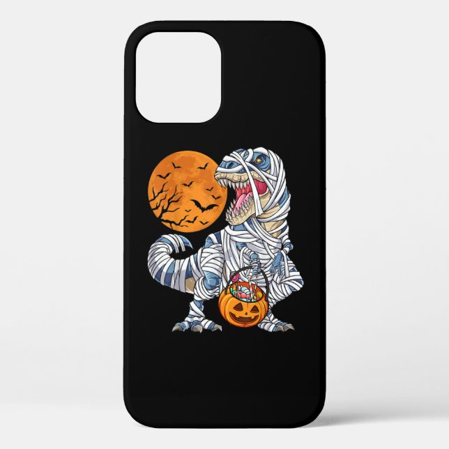 Coques Case-Mate iPhone Halloween Dinosaur T rex Citrouille maman (Verso)