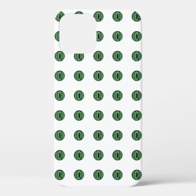 Coques Case-Mate iPhone Halloween Green Polka Dot Eyes (Verso)