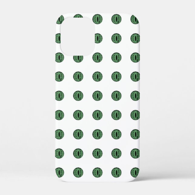 Coques Case-Mate iPhone Halloween Green Polka Dot Eyes (Verso)