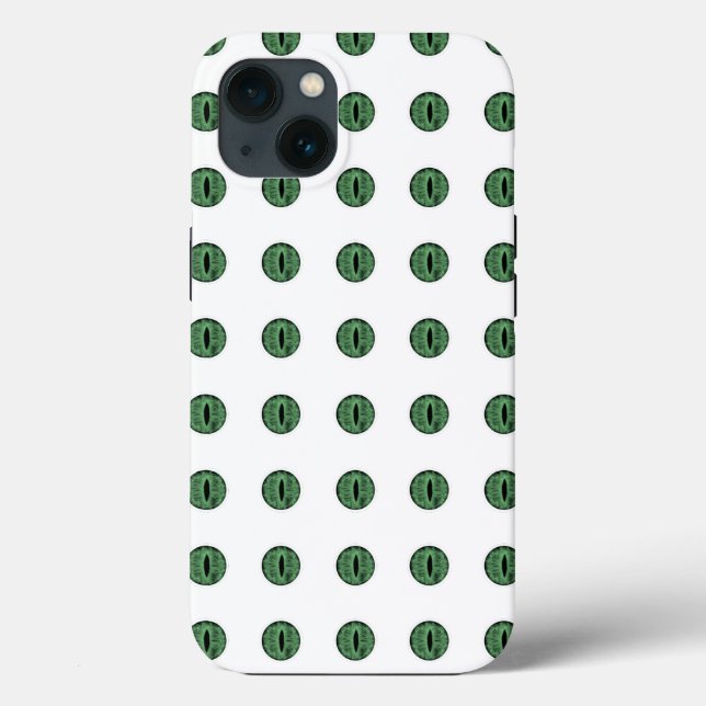 Coques Case-Mate iPhone Halloween Green Polka Dot Eyes (Verso)
