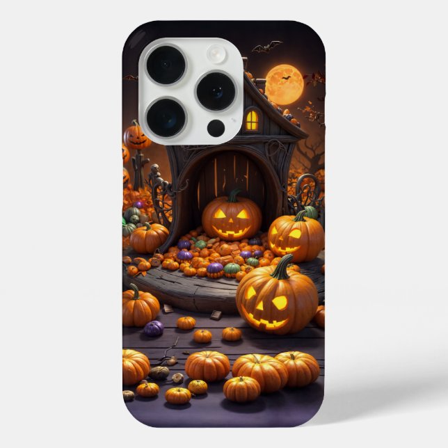 Coques Case-Mate iPhone Halloween Jack o Lanterns Icons iPhone 15 Coques (Verso)