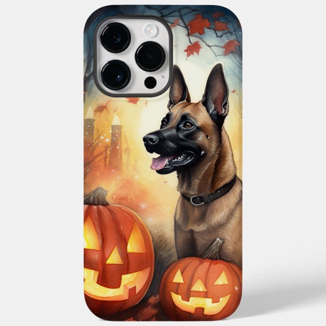 Coques Case-Mate iPhone Halloween Malinoi Belge Avec Peur Citrouille (Verso)