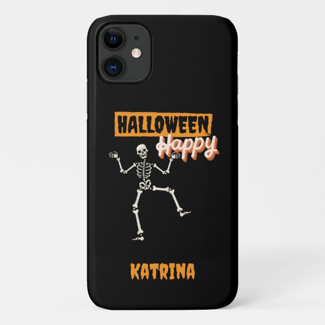 Coques Case-Mate iPhone Halloween personnalisé Happy Phone Case (Dos)