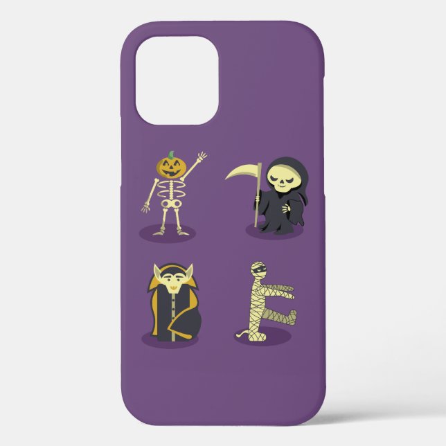 Coques Case-Mate iPhone Halloween Squelette Dracula Mummy Griffe Reaper (Verso)