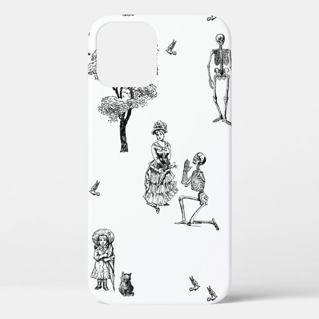 Coques Case-Mate iPhone halloween squelette victorien toile crâne (Verso)