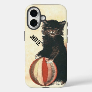 Coque Pour iPhone 16 HALLOWEEN Vintage Chat Noir