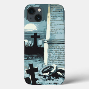 Etui iPhone Case-Mate Halloween vintage, cimetière effrayant avec tombes
