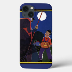 Coque Case-Mate iPhone Halloween vintage, sorcière effrayante avec garçon