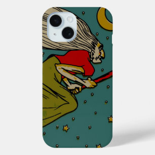 Coque Case-Mate iPhone Halloween vintage, sorcière maléfique volant sur u