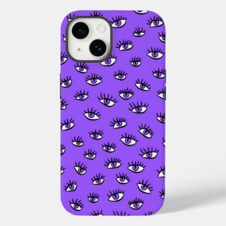 Coque Case-Mate iPhone Halloween violet éffrayante des yeux mal