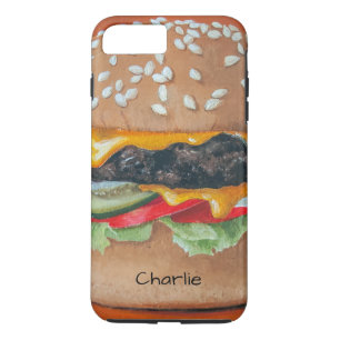 Coque Case-Mate iPhone Hamburger Illustration personnalisation nom de tél