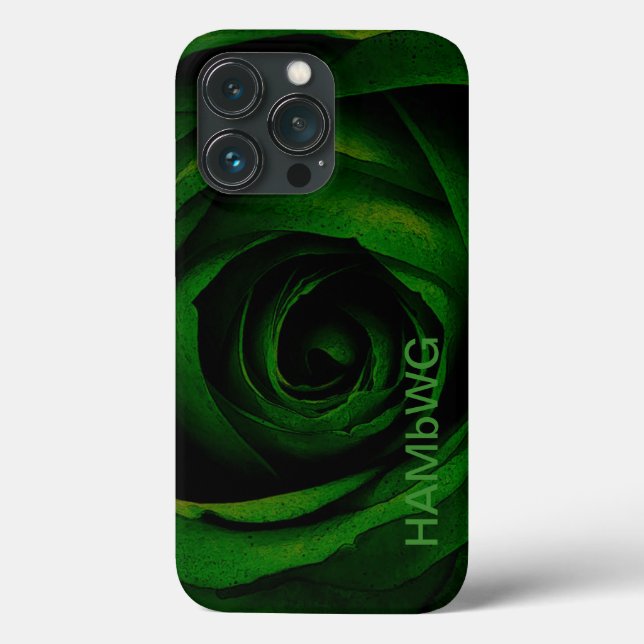 Coques Case-Mate iPhone HAMbWG - Rose vert gothique (Verso)