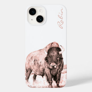 Coque Case-Mate iPhone Hamilton ~ Bison américain (saumon)
