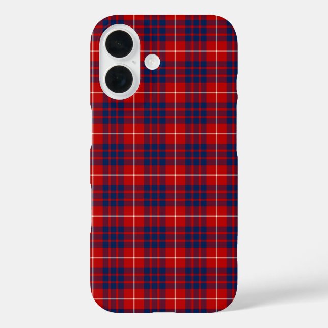 Coques Case-Mate iPhone Hamilton Tartan Red et Royal Blue Plaid (Verso)