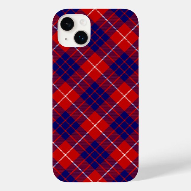 Coques Case-Mate iPhone Hamilton tartan rouge bleu violet plaid (Verso)