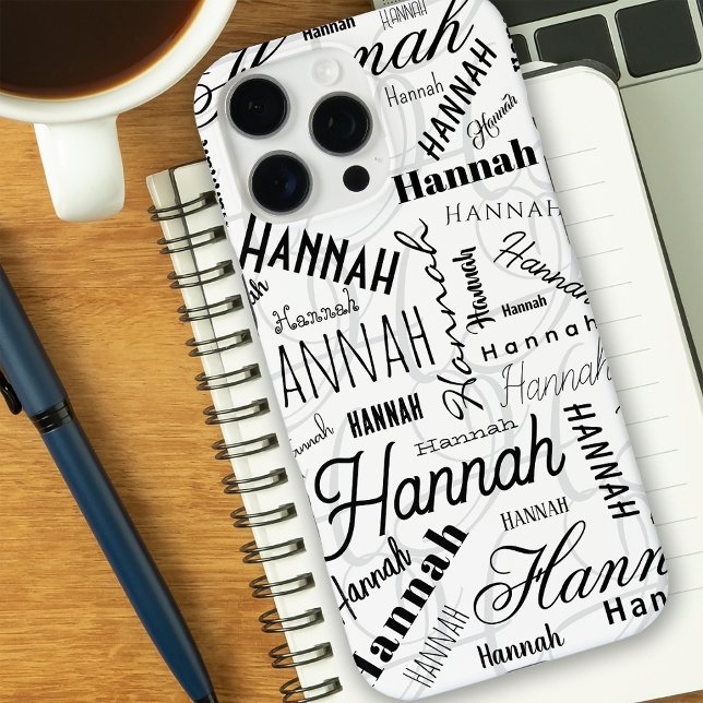 Coques Case-Mate iPhone Hannah Black White Coque-coque iphone Mate (Créateur téléchargé)