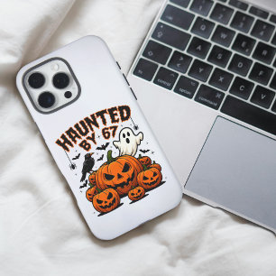Coque iPhone 16 Pro Max Hanté par 67 Fantôme Drôle et Citrouille Halloween