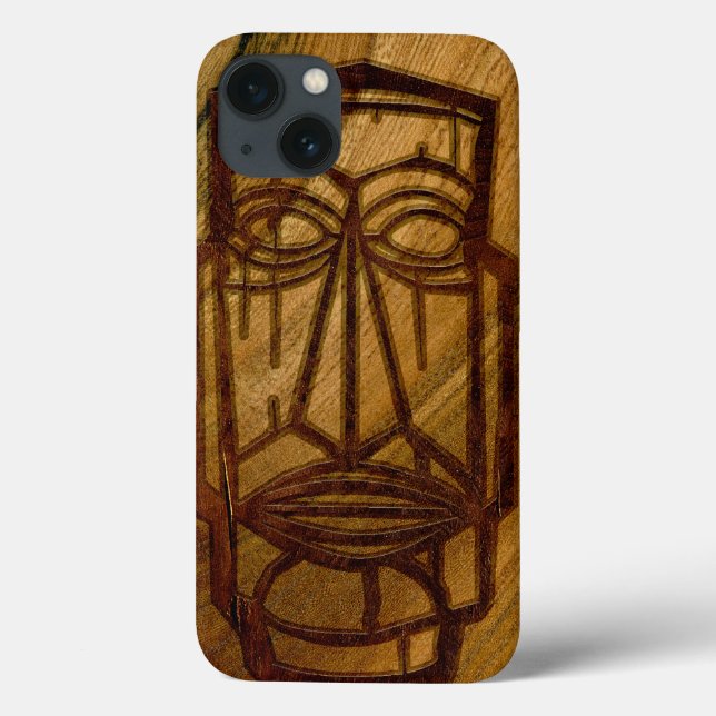 Coques Case-Mate iPhone Hapalua Tiki Hawaii Faux Koa Wood (Verso)