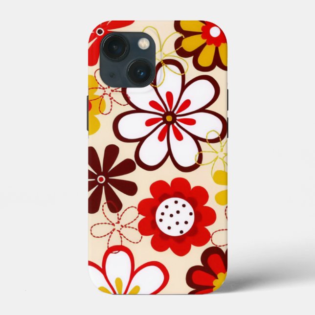 Coques Case-Mate iPhone Happy Daisies Tough Apple iPhone 13 mini Case (Verso)