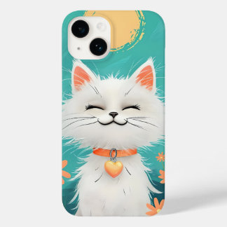 Coque Case-Mate iPhone Happy Fluffy White Cat Phone Case - Sunny Smile &