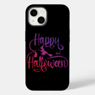 Coque Case-Mate iPhone Happy Halloween dégradé volant sorcière chat