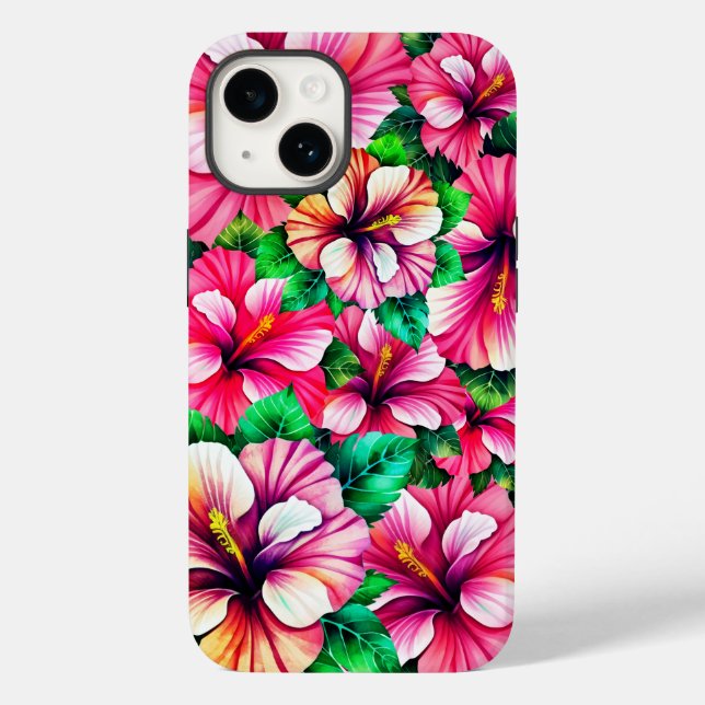 Coques Case-Mate iPhone Happy Hibiscus Hawaiian floral (Verso)
