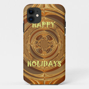 Coque Case-Mate iPhone Happy Holidays Circle Art Print/Design