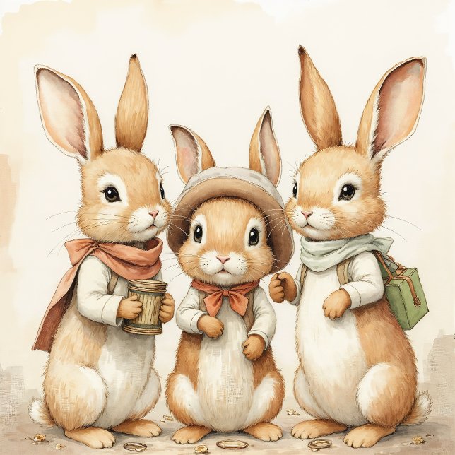 Coques Case-Mate iPhone Happy Rabbits  (Three Rabbits celebrating the Easter Holiday!)