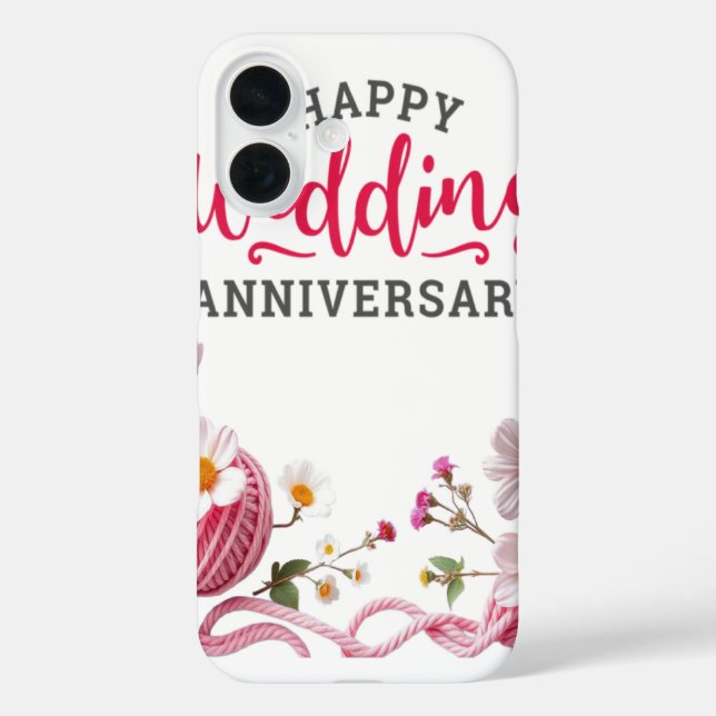 Coques Case-Mate iPhone Happy wedding anniversary  (Verso)
