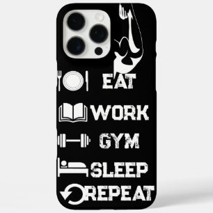 Coque iPhone 16 Pro Max Hardcore Fitness Téléphone Couvercle noir Main mus