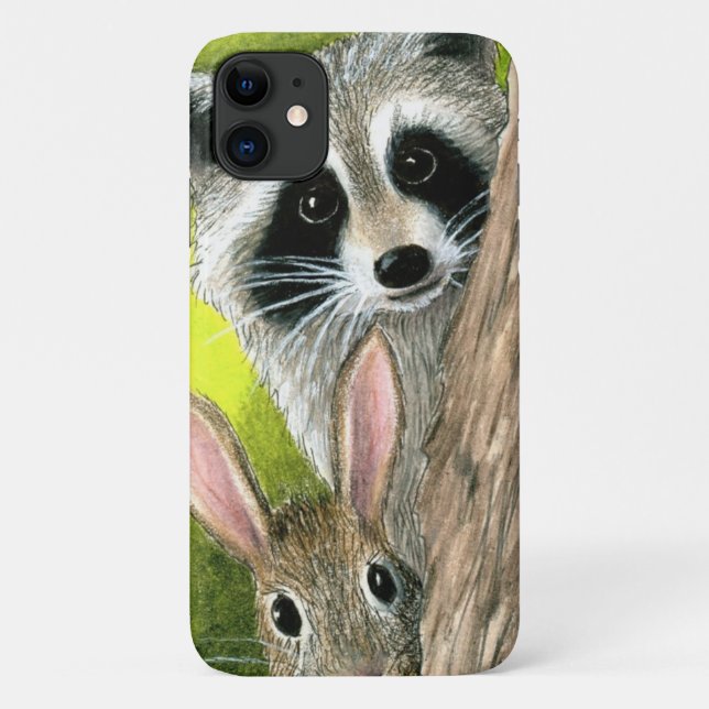 Coques Case-Mate iPhone Hare 50 Raccoon Rabbit (Dos)