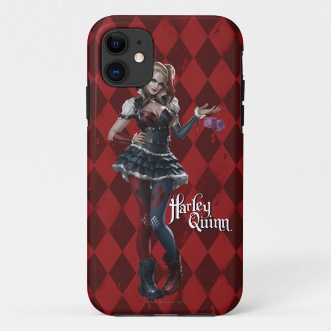 Coques Case-Mate iPhone Harley Quinn Avec Dice Fuzzy (Dos)