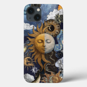 Case-Mate iPhone Case Harmonie Céleste : Collage Vintage Soleil et Lune
