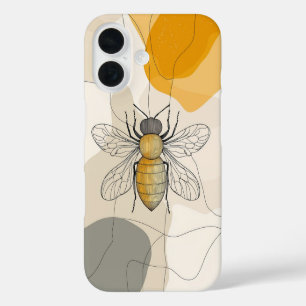 Coque Pour iPhone 16 Harmonie des abeilles de miel d'or