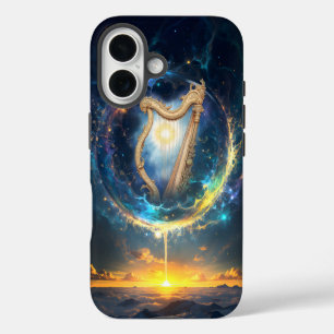 Coque Pour iPhone 16 Harpe céleste des cieux liés à la lune.