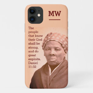 Case-Mate iPhone Case HARRIET TUBMAN Bible Verse MONOGRAS Peach