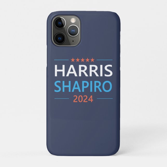 Coques Case-Mate iPhone Harris Shapiro 2024 Kamala Harris Démocrate (Dos)